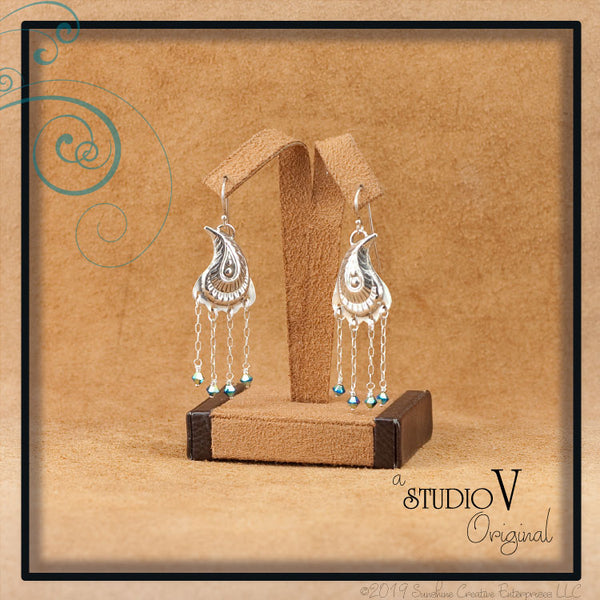 Perfectly Peacock Swarovski Earrings