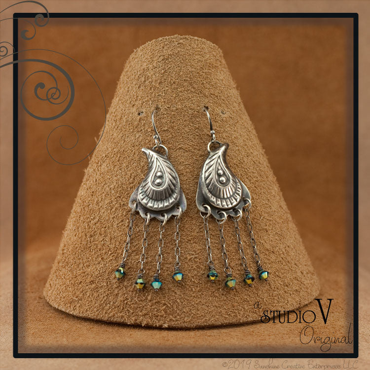 Perfectly Peacock Swarovski Earrings