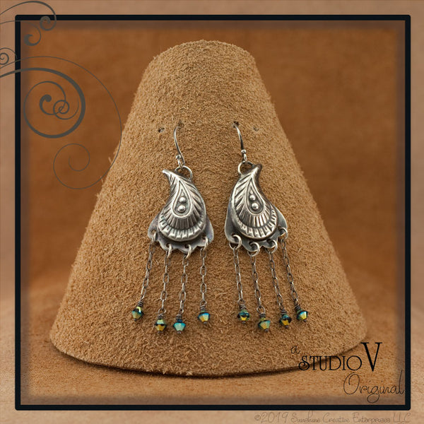 Perfectly Peacock Swarovski Earrings