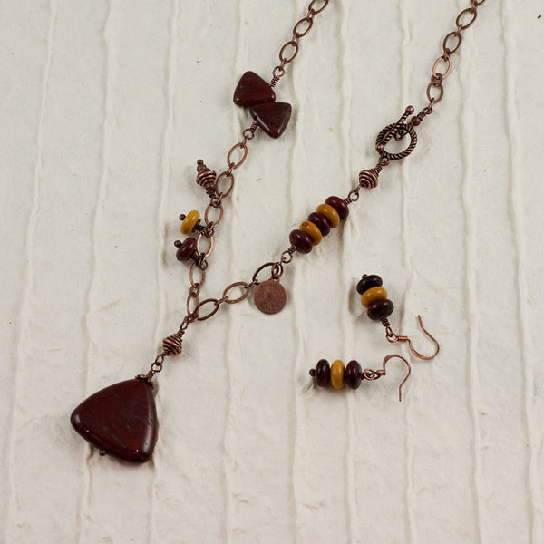 Teamwork Necklace Earring Set