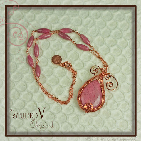 Pink Paisley Necklace