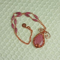 Pink Paisley Necklace