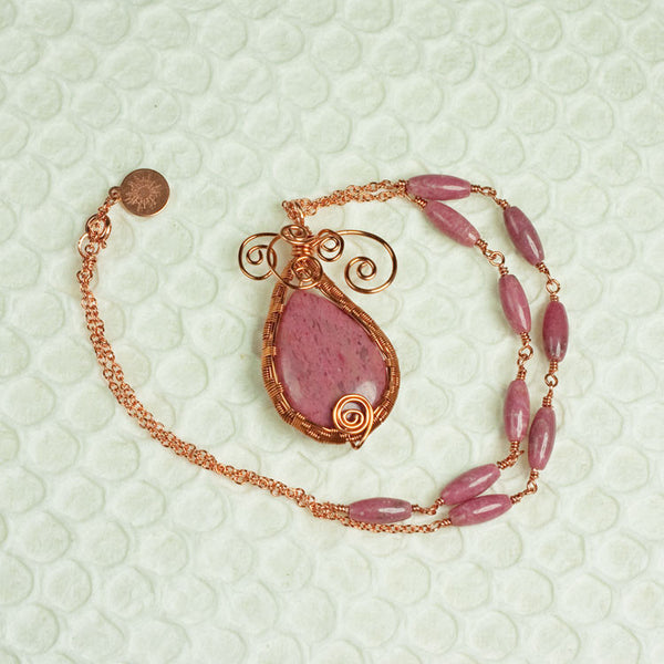 Pink Paisley Necklace