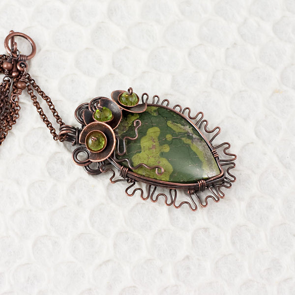 On Peridot Pond Necklace