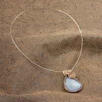 Palest Purple Paisley Necklace