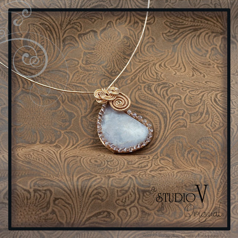 Palest Purple Paisley Necklace