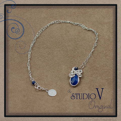 Petite Lapis Wrap Necklace