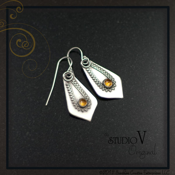 Mehndi Citrine Earrings