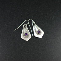 Mehndi Amethyst Earrings