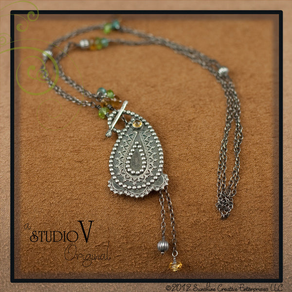 Summer Solstice Paisley Necklace