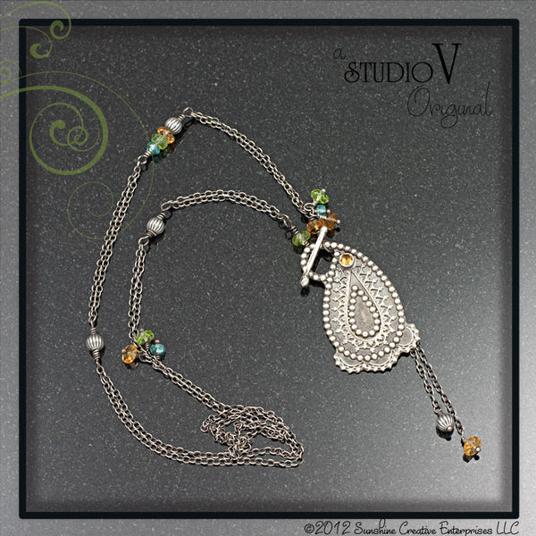 Summer Solstice Paisley Necklace