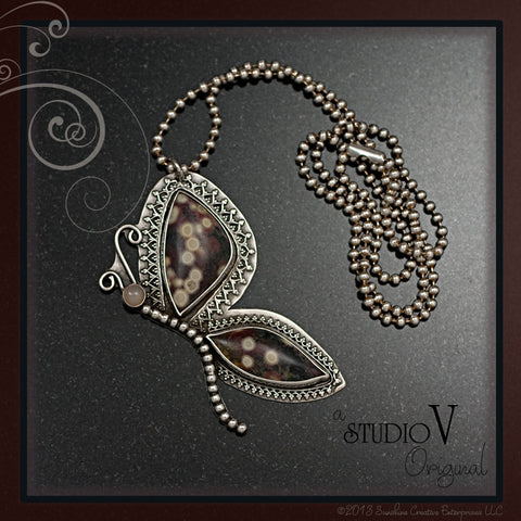 Moonlit Butterfly Necklace