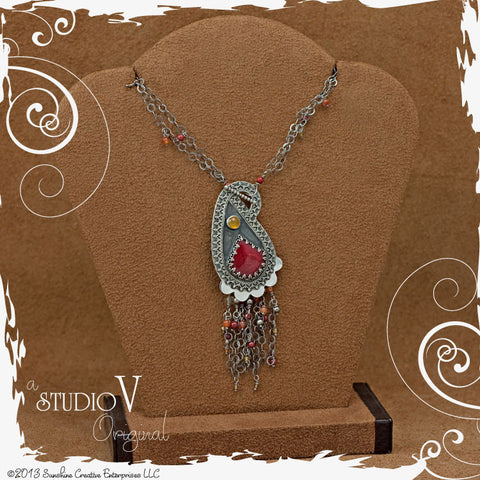 Sun Drop Boteh Necklace