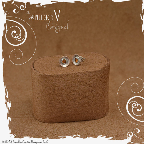 Copper Cup O Carnelian Earrings