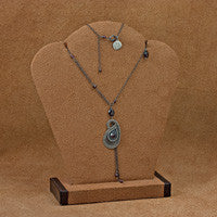 Serenity Paisley Garnet Necklace