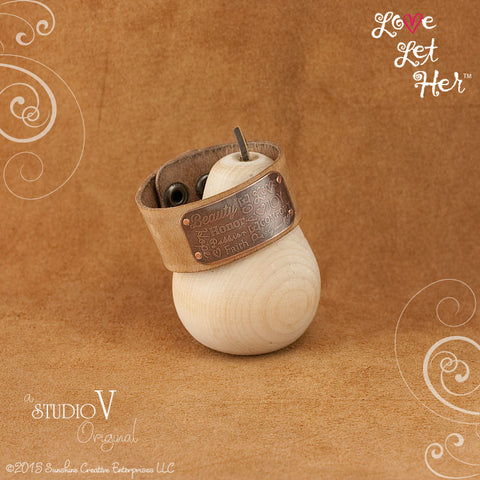 LLH Wide Distressed Leather Cuff