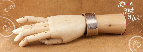 LLH Wide Distressed Leather Cuff