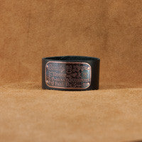 LLH Wide Black Leather Cuff